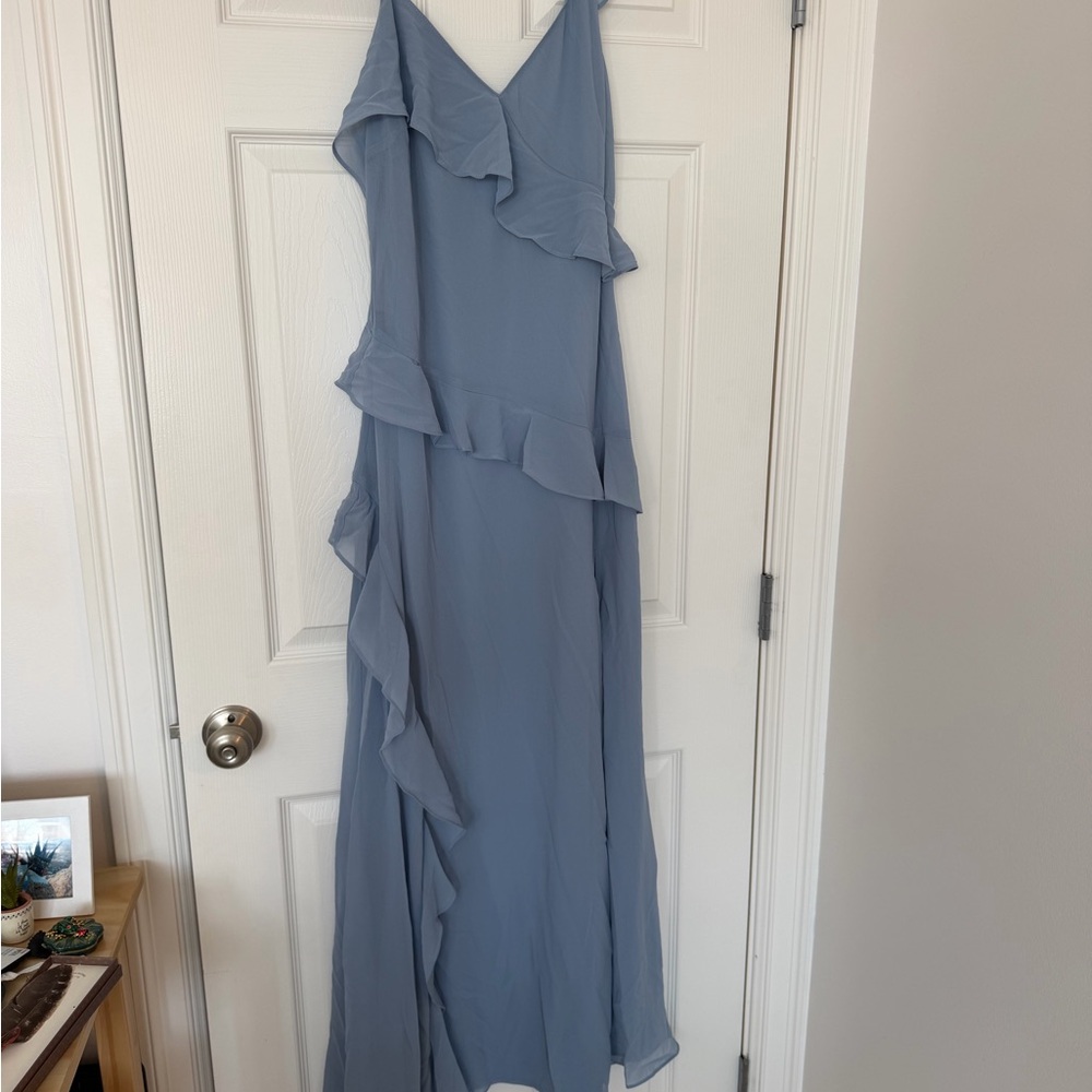 Lulu's Light Blue Ruffle Maxi Dress - Picture 3 of 9